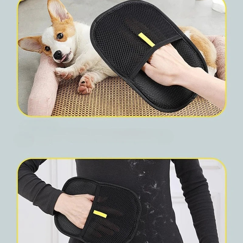 Removedor de Pelo de Mascotas, Guantes Lavables Portátiles para Quitar Pelo de Ropa