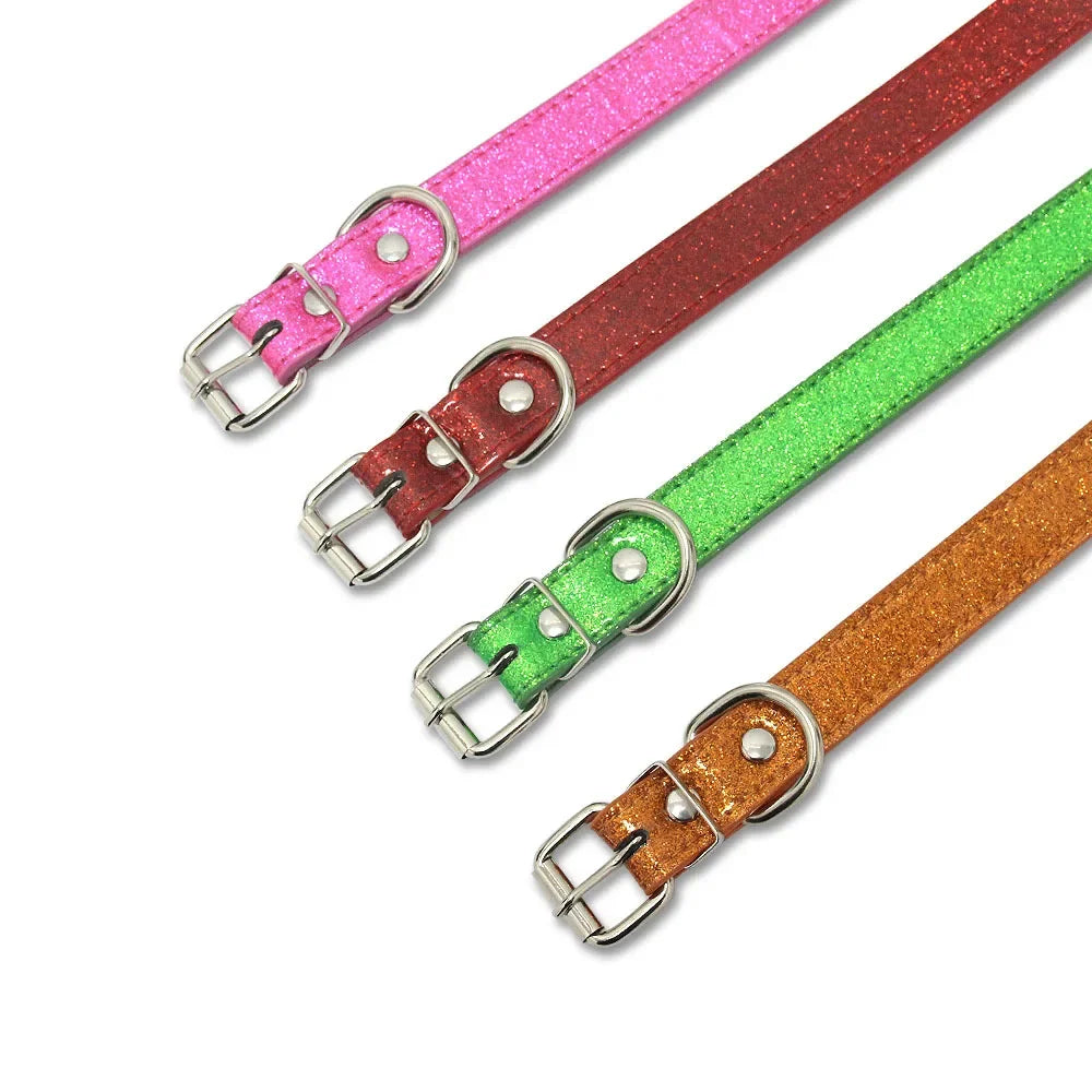 Collar de cuero ostentoso para perro