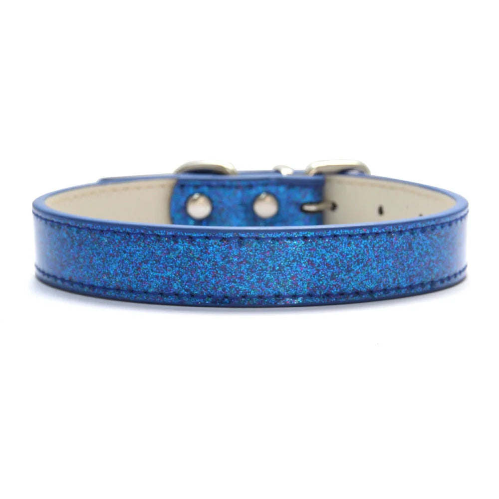 Collar de cuero ostentoso para perro