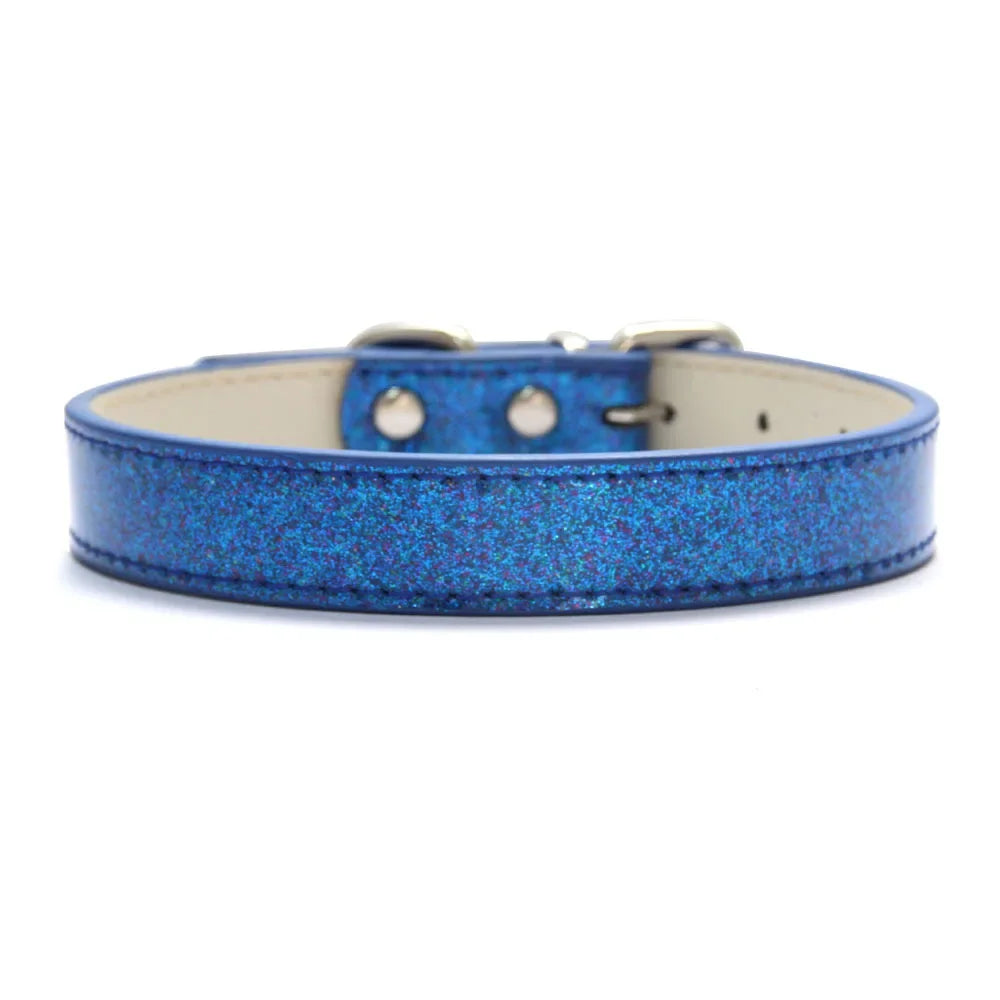 Collar de cuero ostentoso para perro