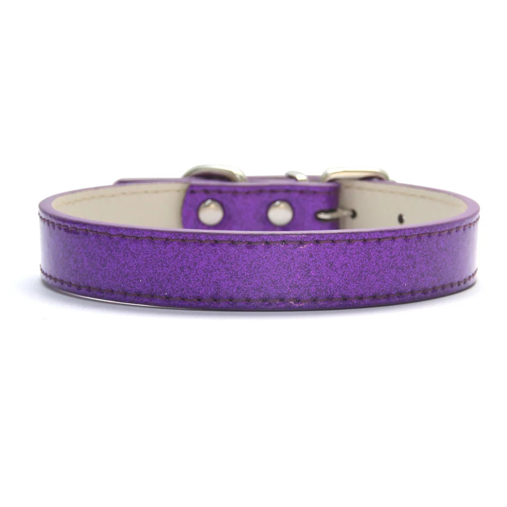 Collar de cuero ostentoso para perro