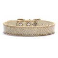 Collar de cuero ostentoso para perro