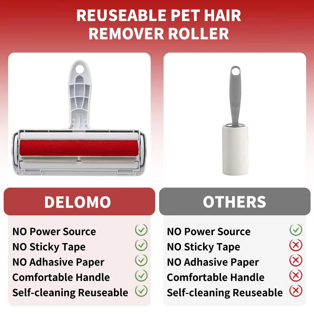 Rodillo removedor de pelo para mascotas